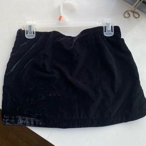 FREE PEOPLE Black Velvet Skirt